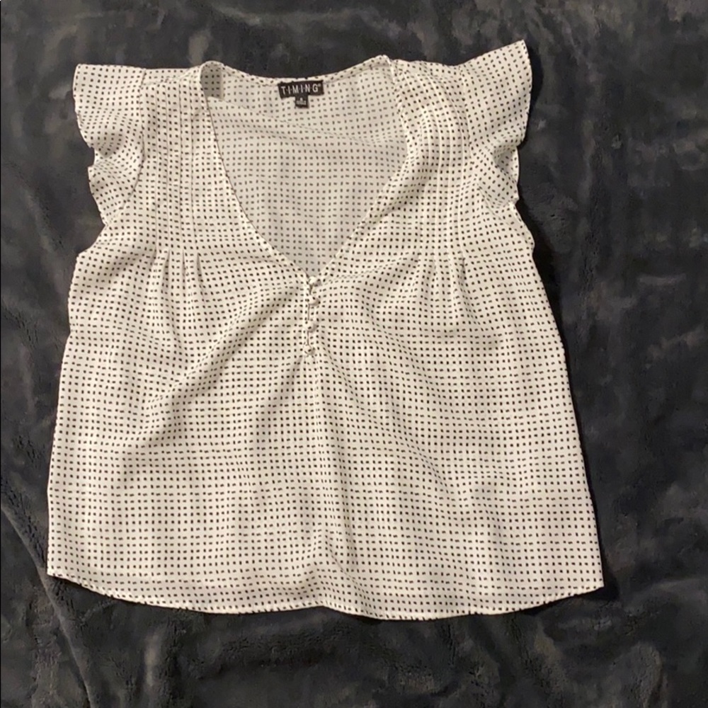 Polka dotted Chiffon Blouse
